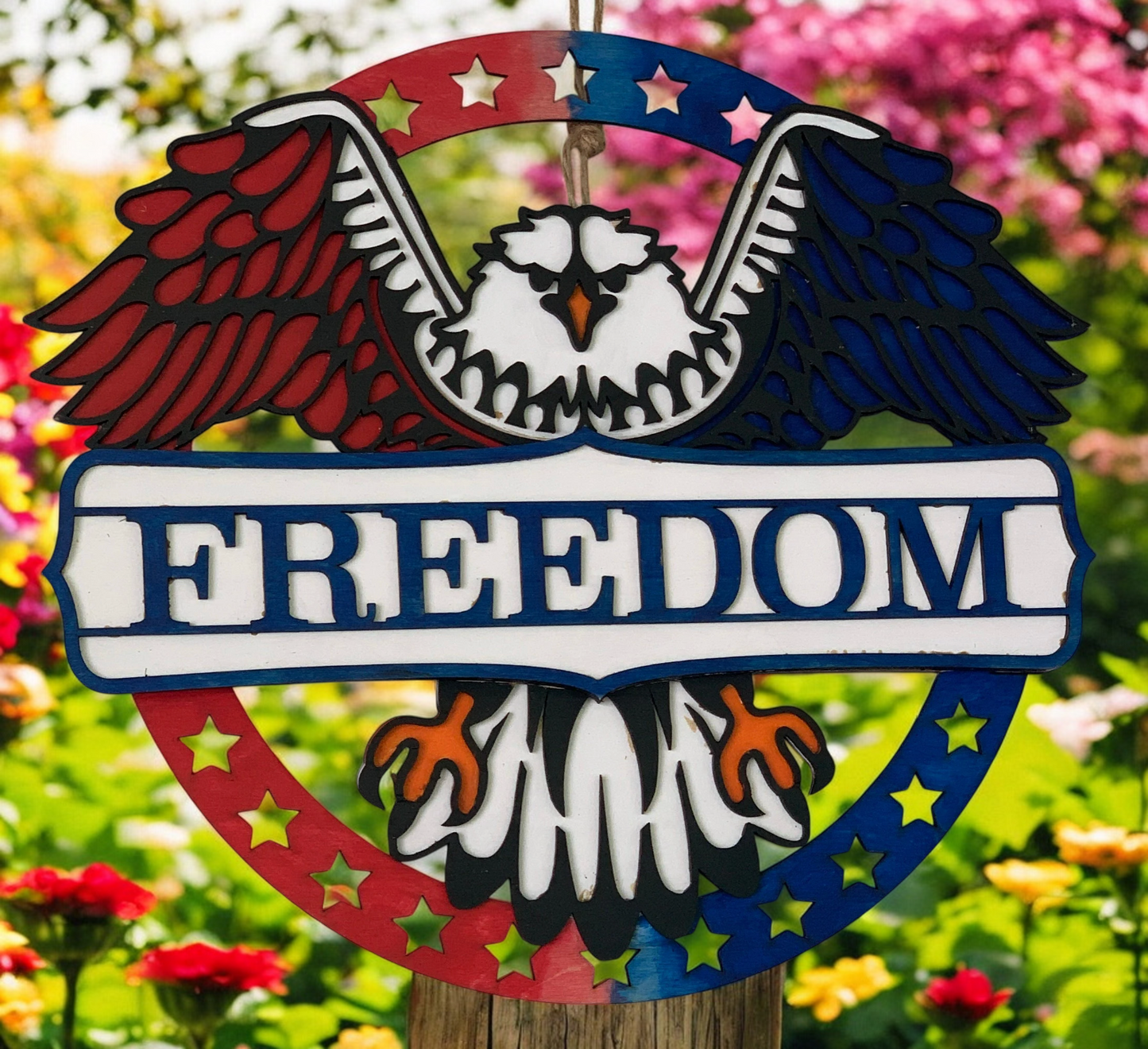 Freedom Eagle 3d Door Decor