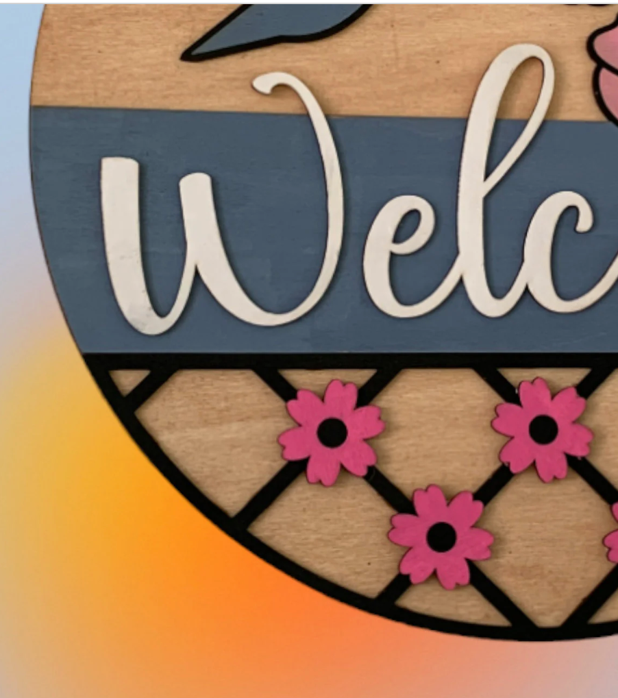 Hummingbird Welcome Sign