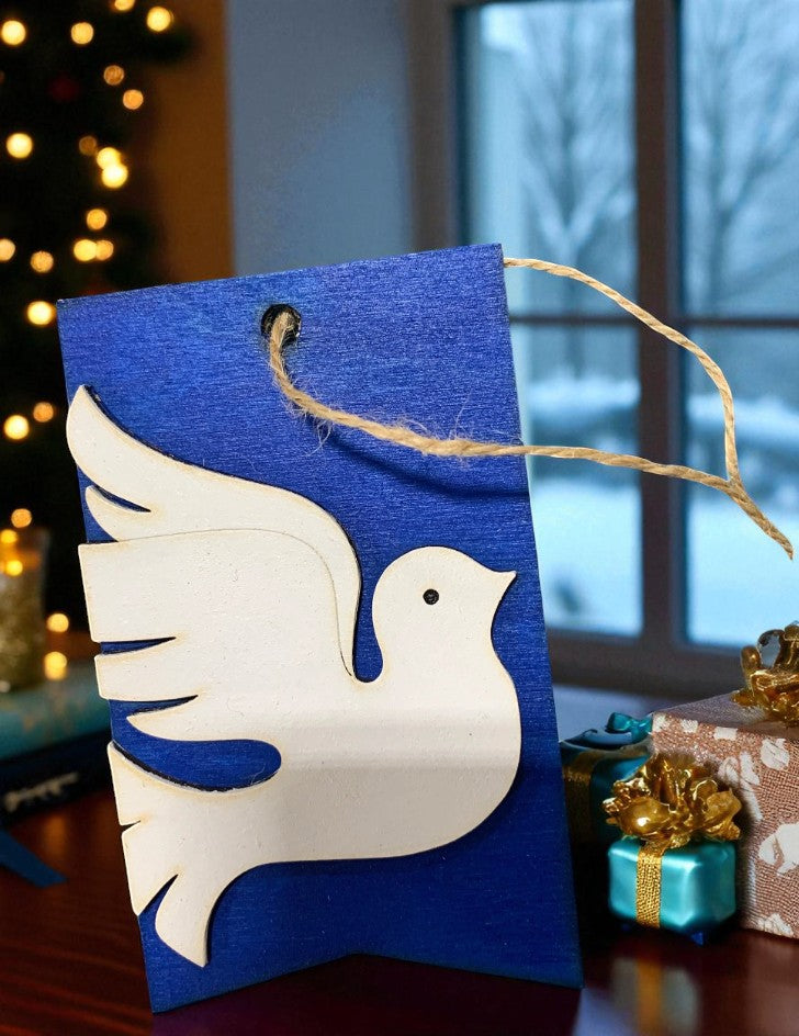 Hanukkah Wooden Gift Card Holders – Jewish Holiday Gift Tags for Dreidel, Menorah, Star of David