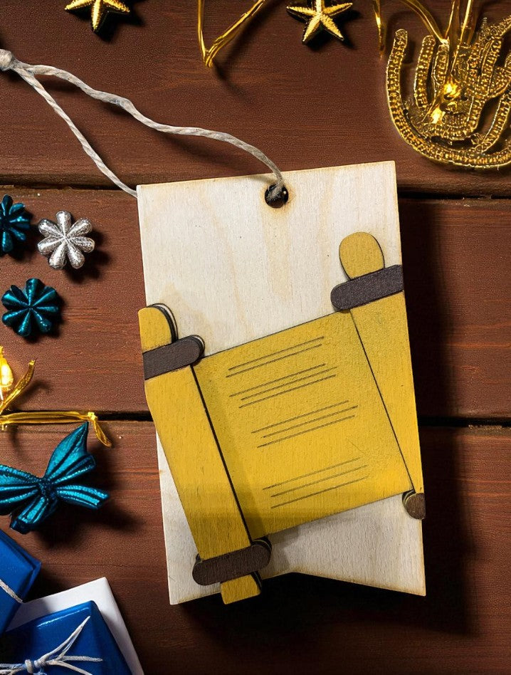 Hanukkah Wooden Gift Card Holders – Jewish Holiday Gift Tags for Dreidel, Menorah, Star of David