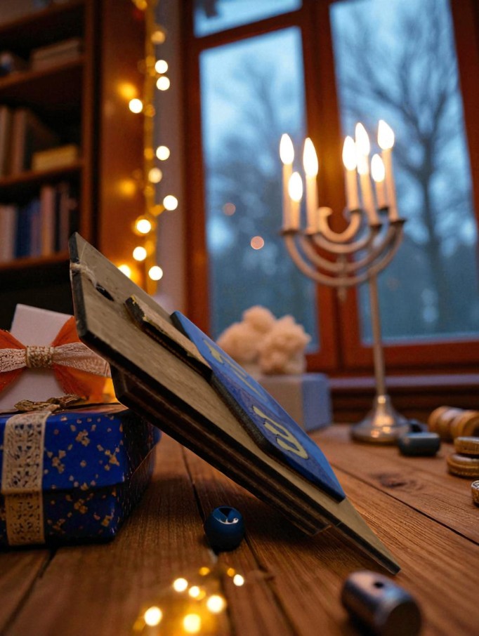 Hanukkah Wooden Gift Card Holders – Jewish Holiday Gift Tags for Dreidel, Menorah, Star of David
