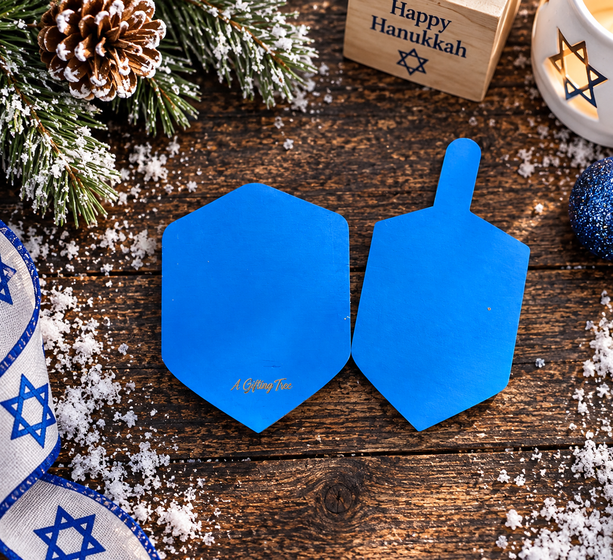 Dreidel Gift Card Holder | Wood Dreidel with Hidden Gift Card | Handcrafted Hanukkah