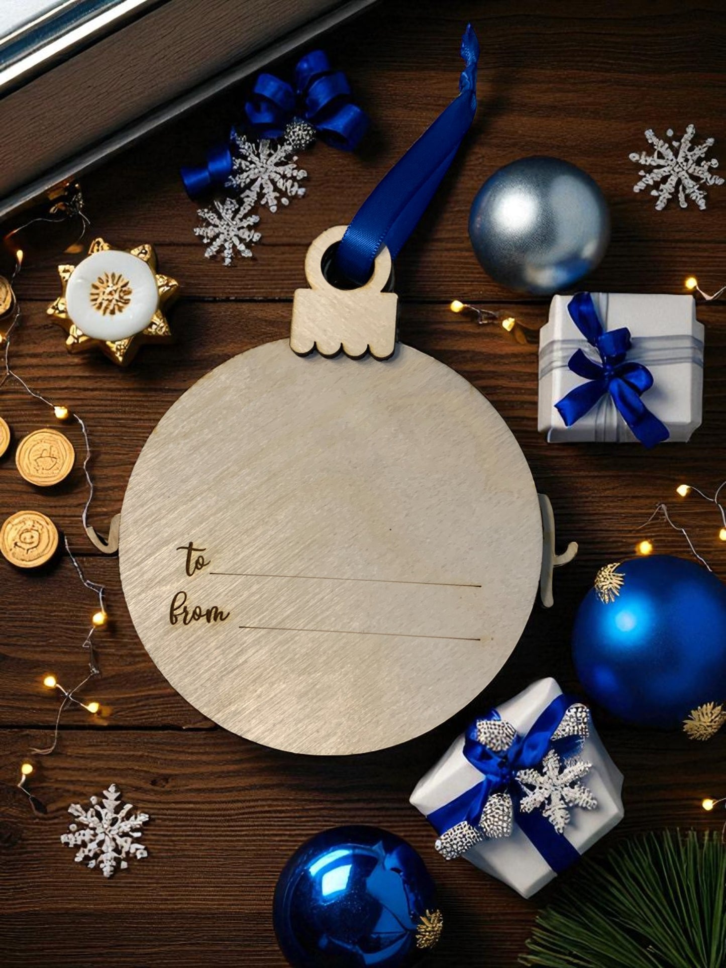 Hanukkah Ornament Gift Card Holder – Handmade Wooden Holiday Gift Idea
