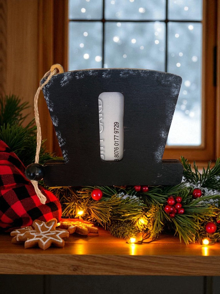 Snowman Hat Gift Card Holder – Rustic Wooden Christmas Gift Idea