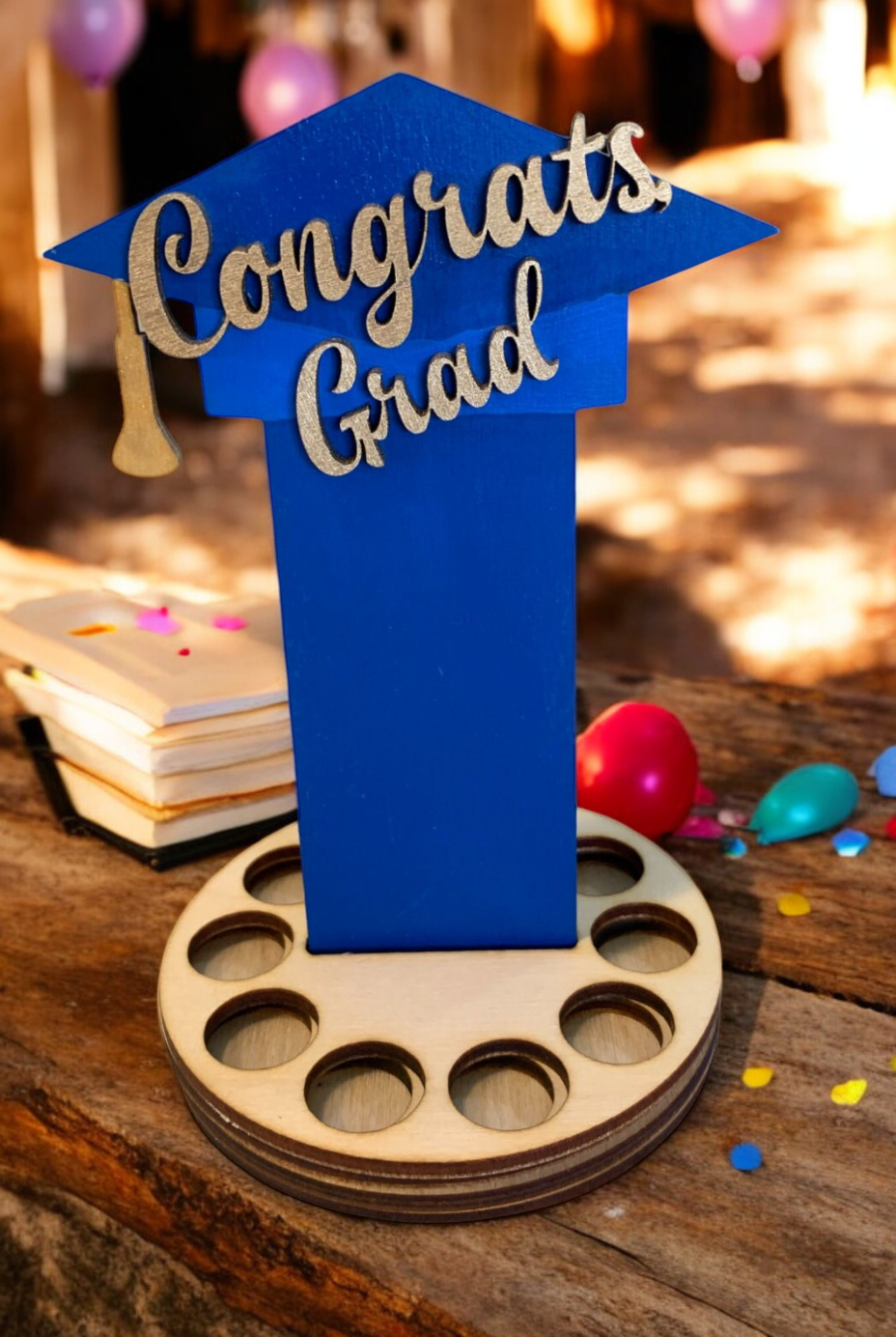 blue cap graduation money tree gift