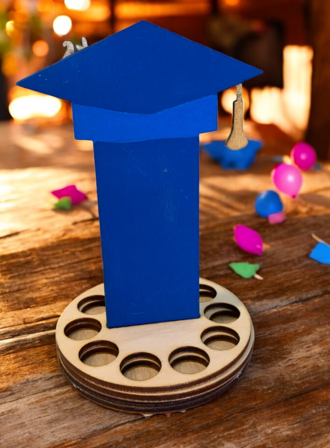 blue graduation money tree gift