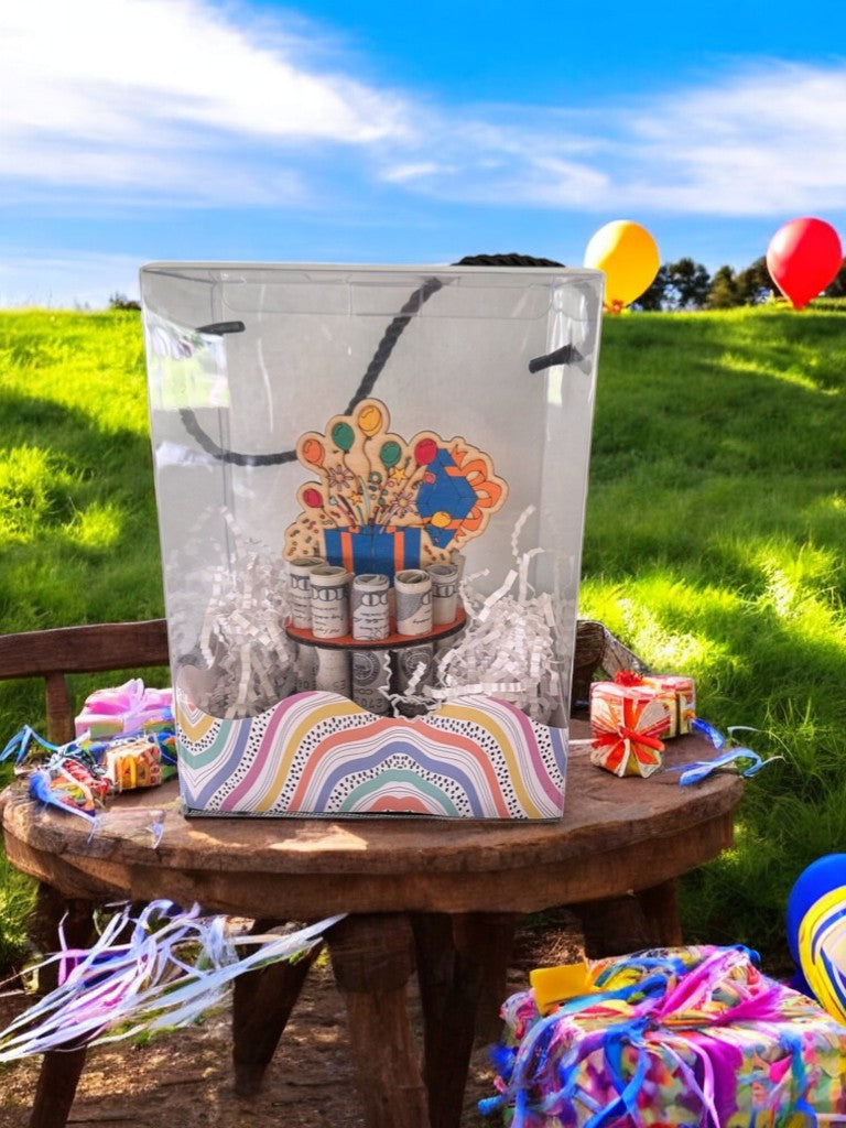 Birthday Money Holder β Handmade 3D Wooden Cash Gift Display for Unique Celebrations