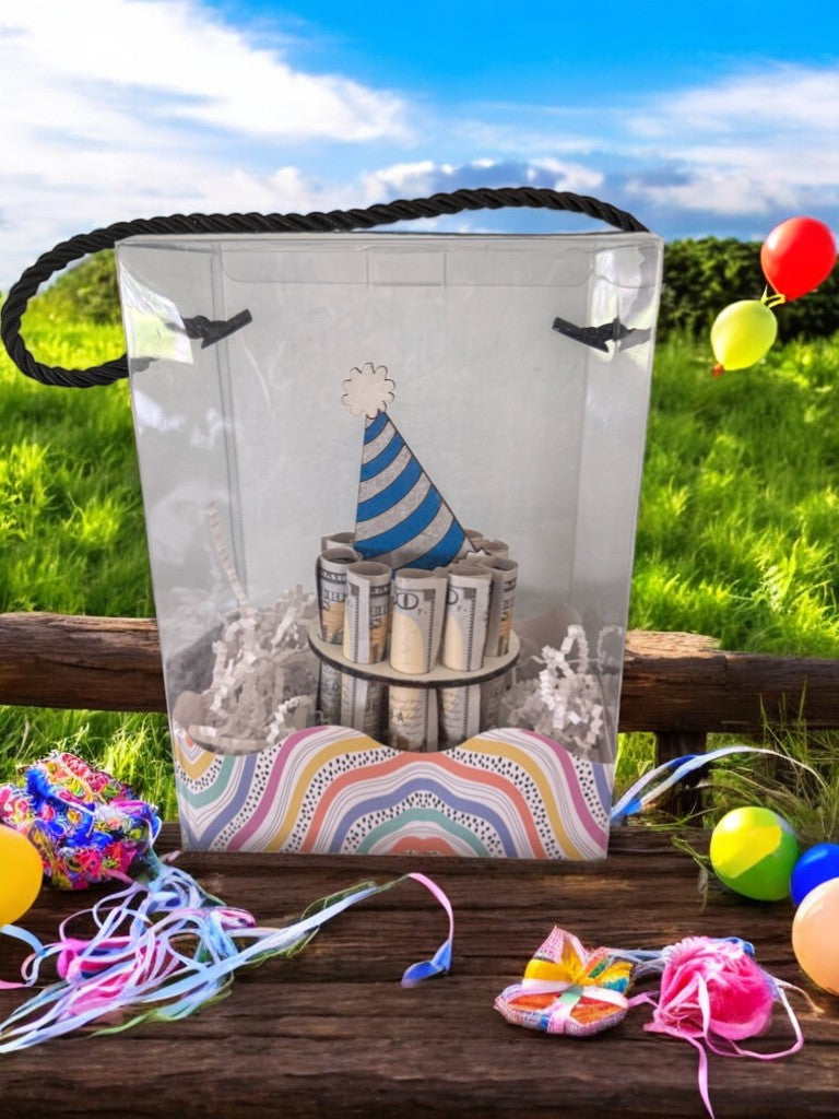 Birthday Money Holder β Handmade 3D Wooden Cash Gift Display for Unique Celebrations
