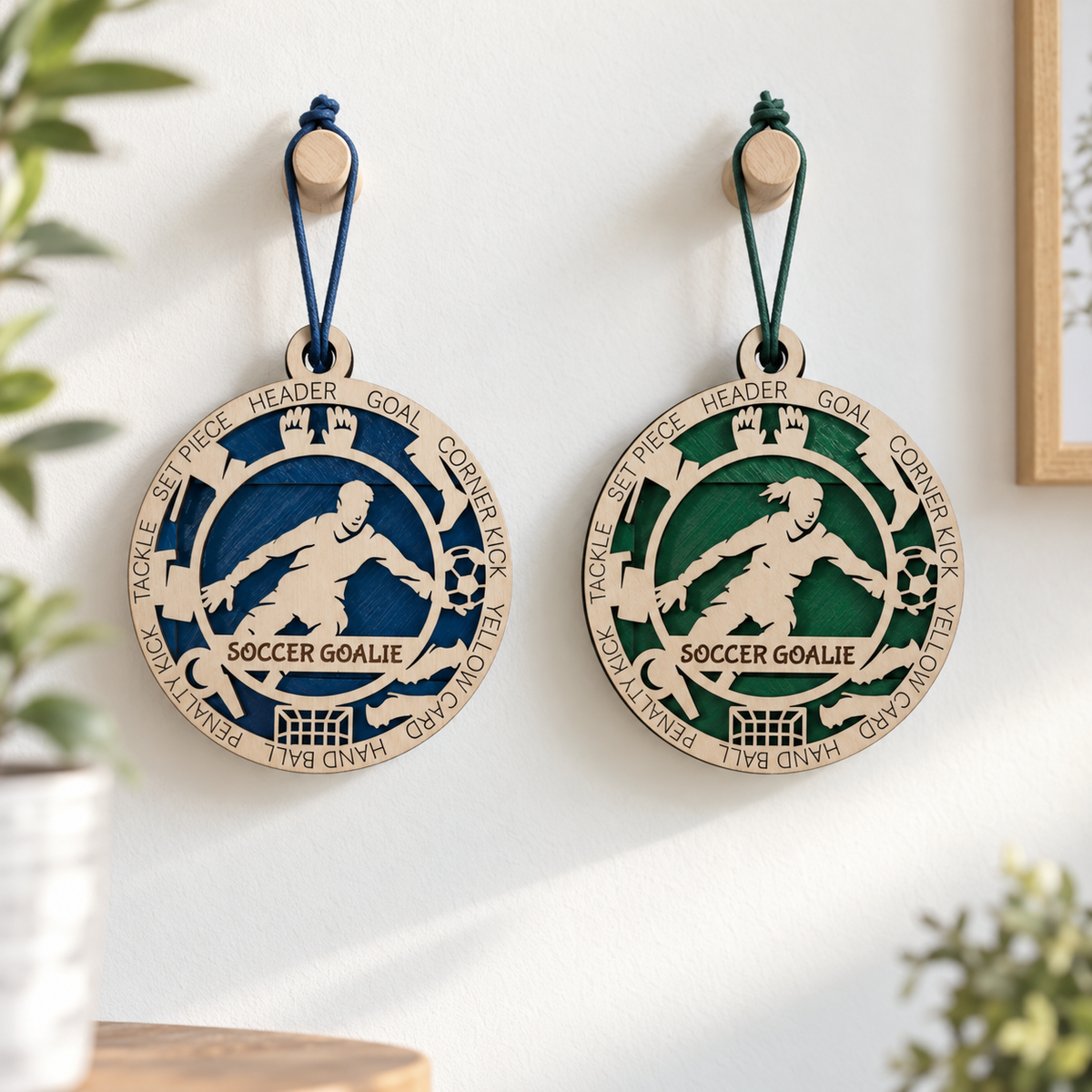Soccer Gift Card Holder | Personalized Wood Medallion | Handcrafted