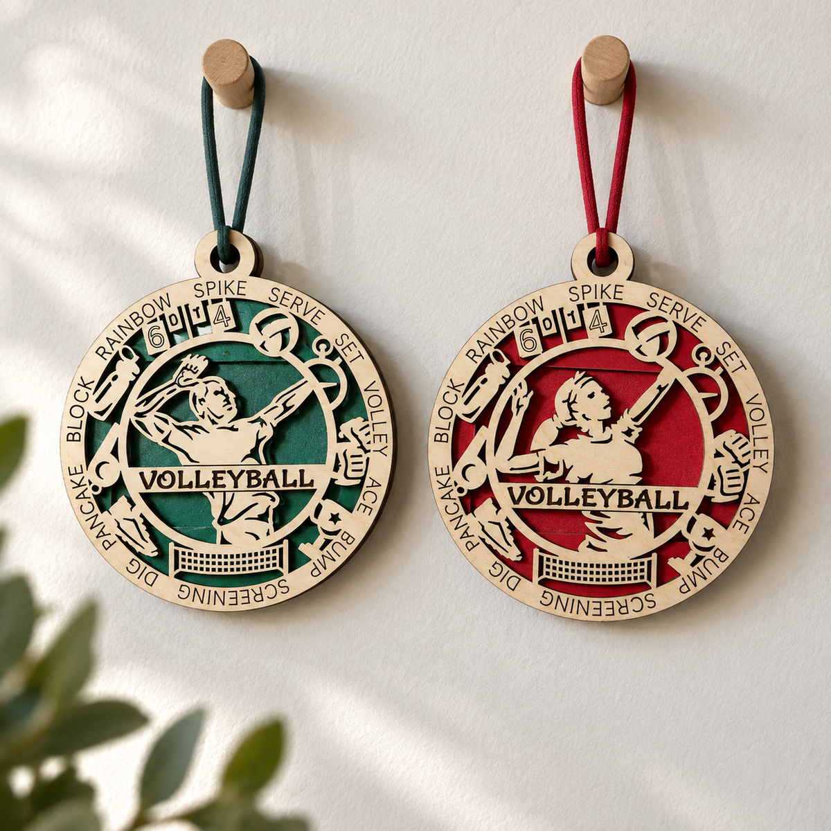 Volleyball Gift Card Holder | Personalized Wood Medallion | Handcrafted