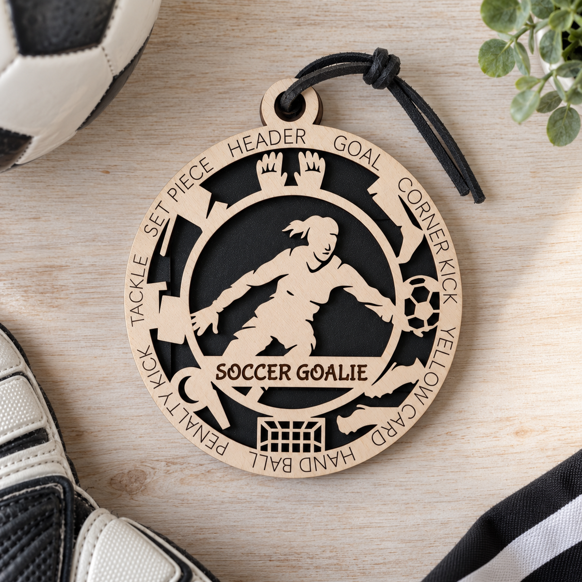 Soccer Gift Card Holder | Personalized Wood Medallion | Handcrafted