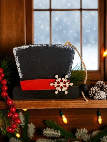 Snowman Hat Gift Card Holder – Rustic Wooden Christmas Gift Idea