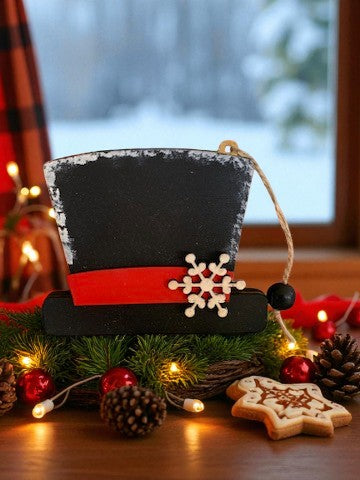 Snowman Hat Gift Card Holder – Rustic Wooden Christmas Gift Idea