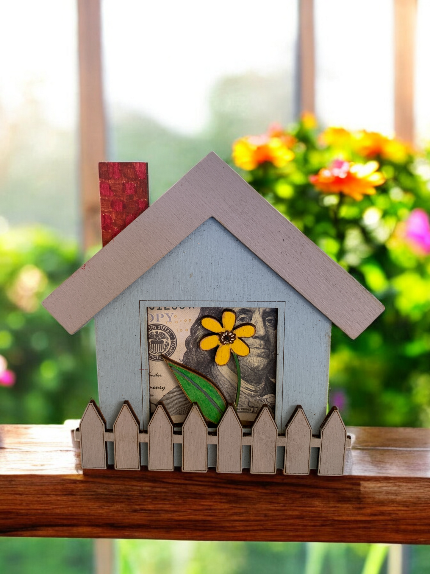 Wood House Gift Card Holder – Handmade New Home Gift Idea for Realtors & Housewarming
