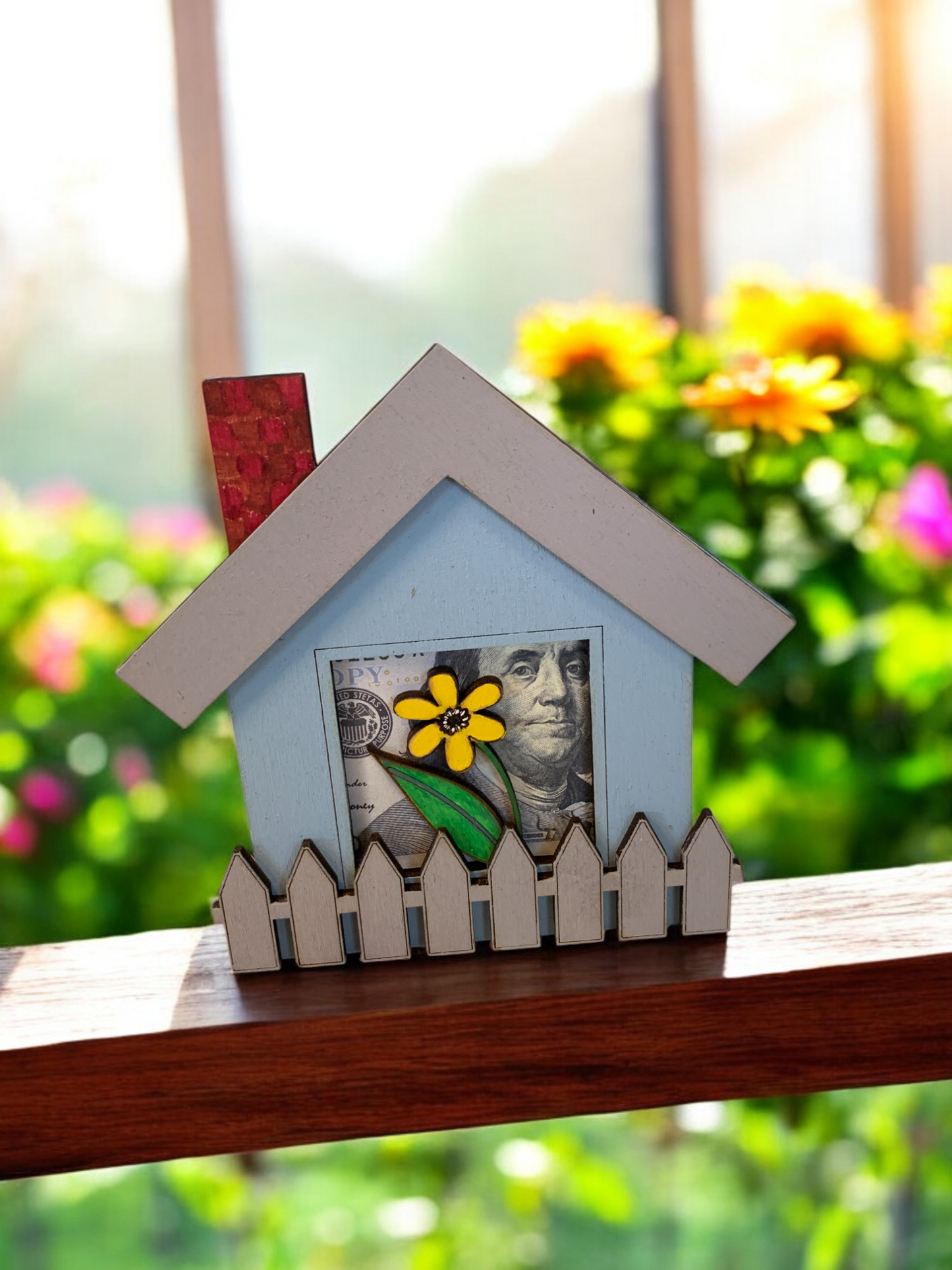 Wood House Gift Card Holder – Handmade New Home Gift Idea for Realtors & Housewarming
