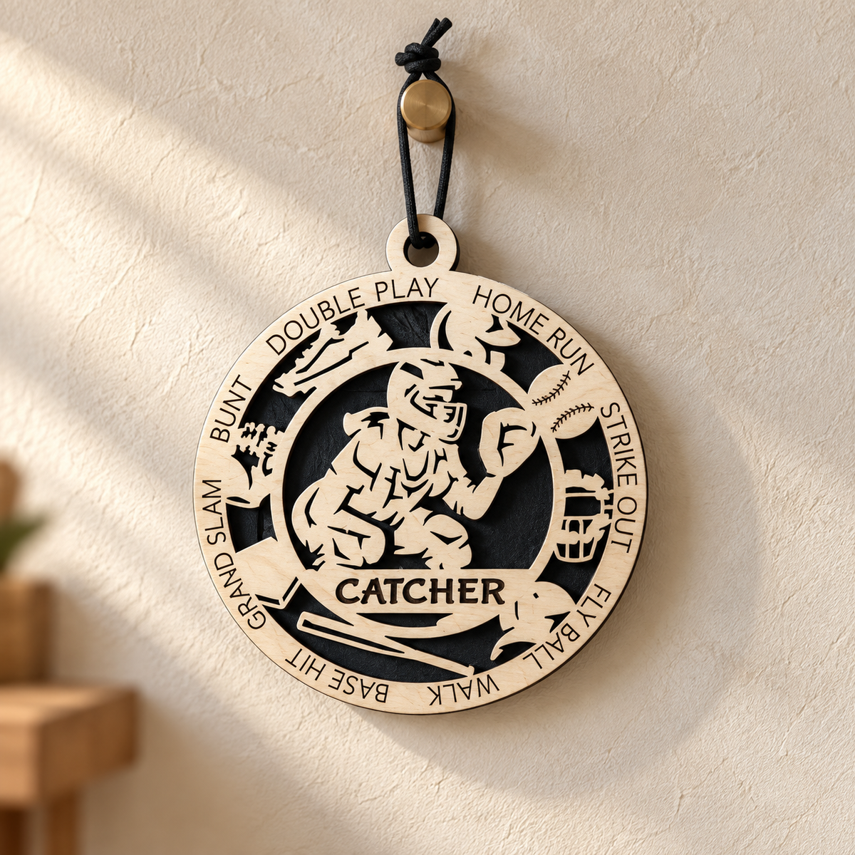 Baseball Gift Card Holder | Personalized Wood Medallion | Handcrafted
