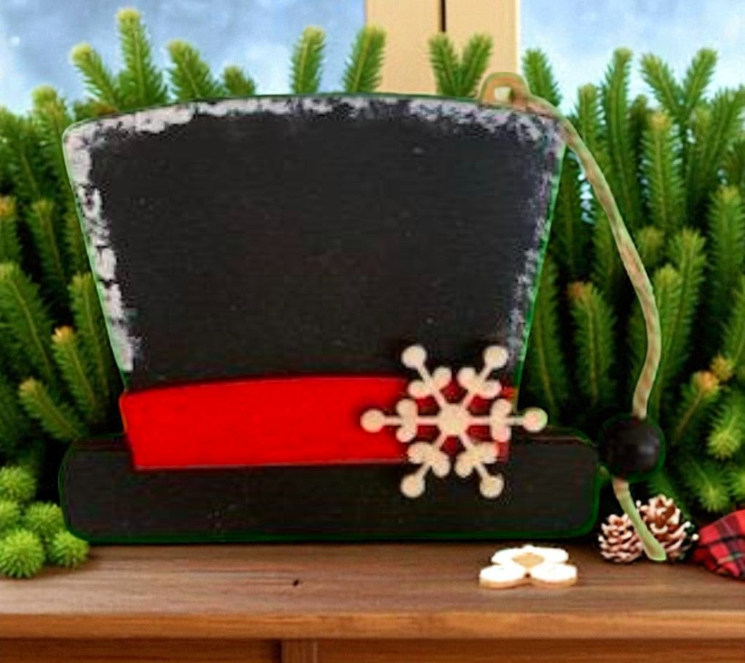 Snowman Hat Gift Card Holder – Rustic Wooden Christmas Gift Idea