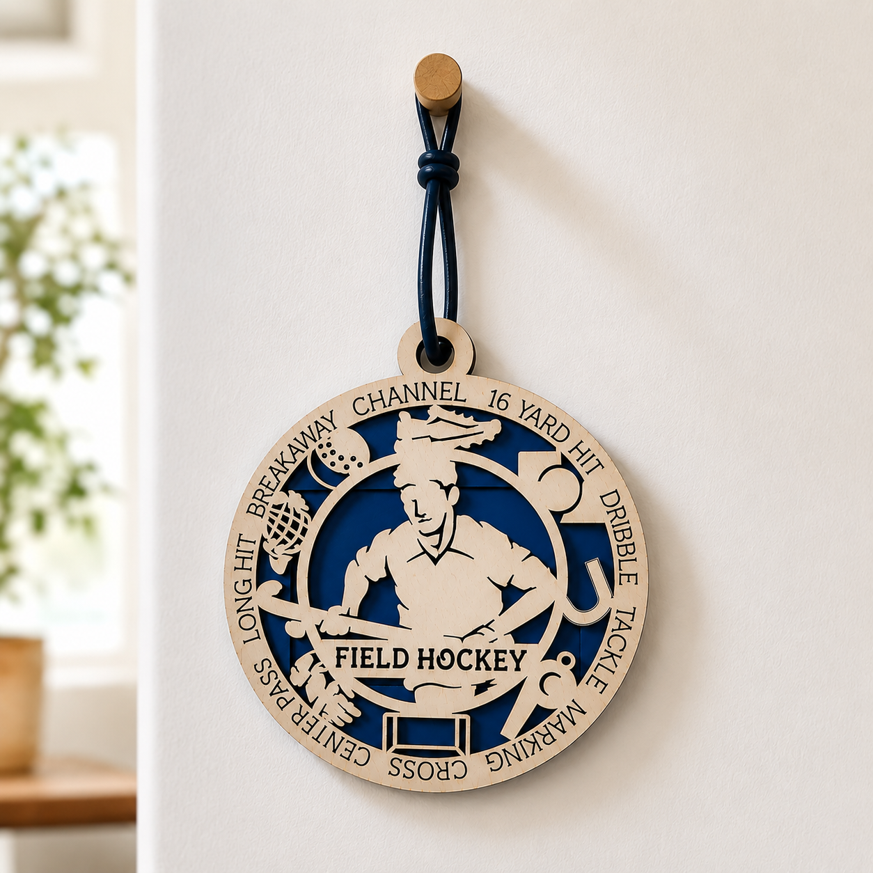 Field Hockey Gift Card Holder | Personalized Field Hockey Player Medallion