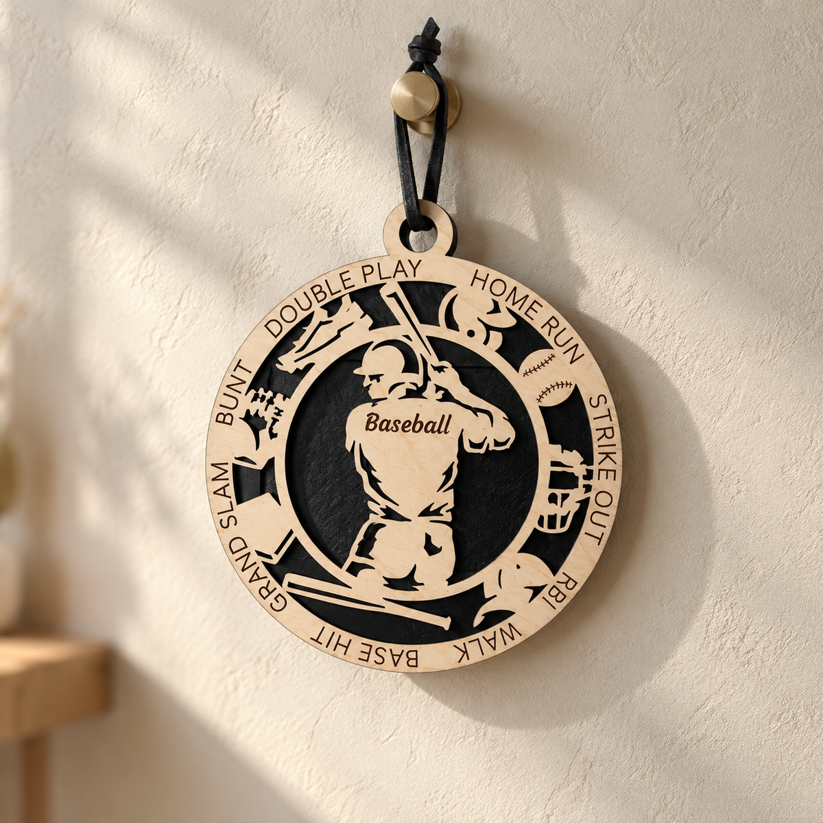 Baseball Gift Card Holder | Personalized Wood Medallion | Handcrafted