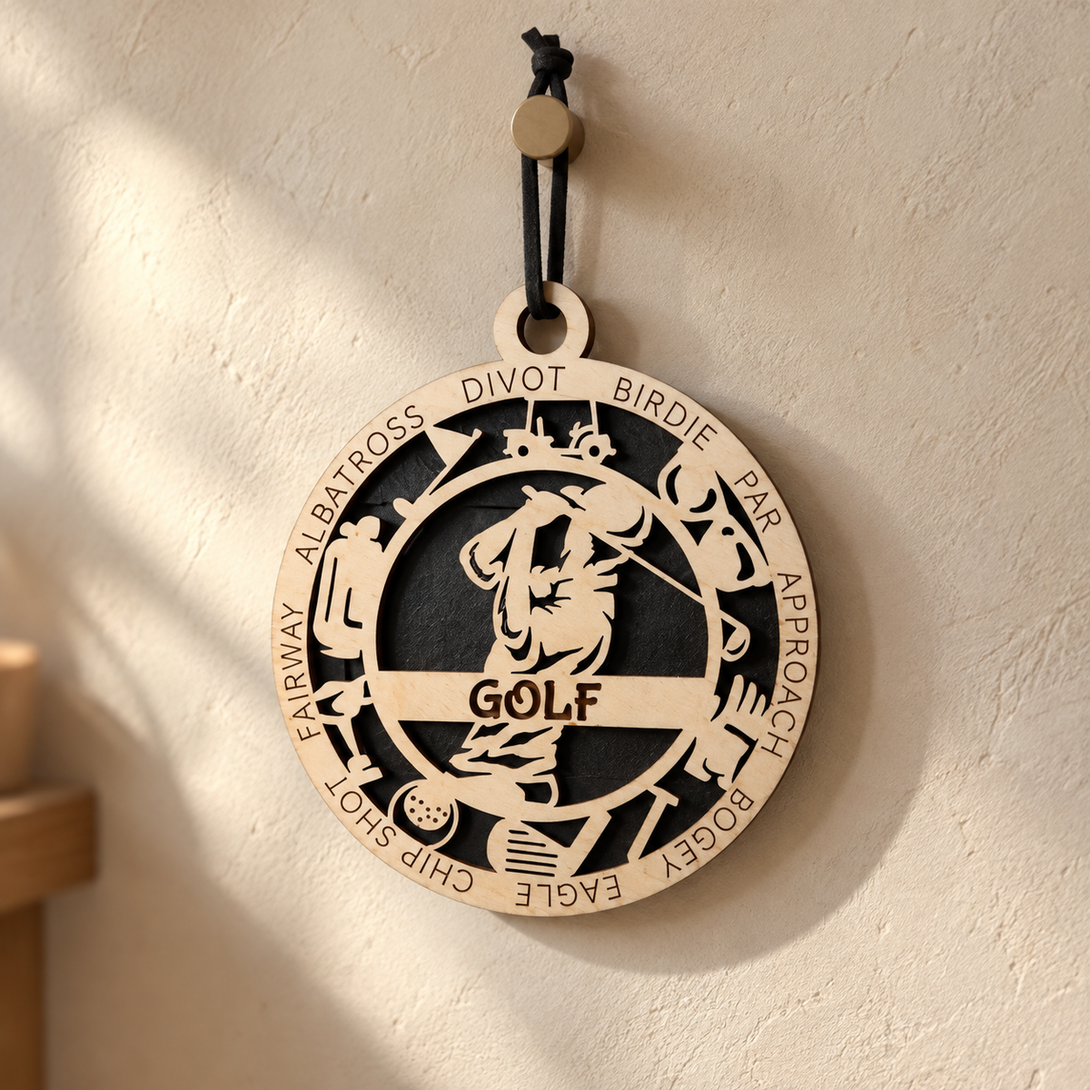 Golf Gift Card Holder | Personalized Wood Medallion | Handcrafted
