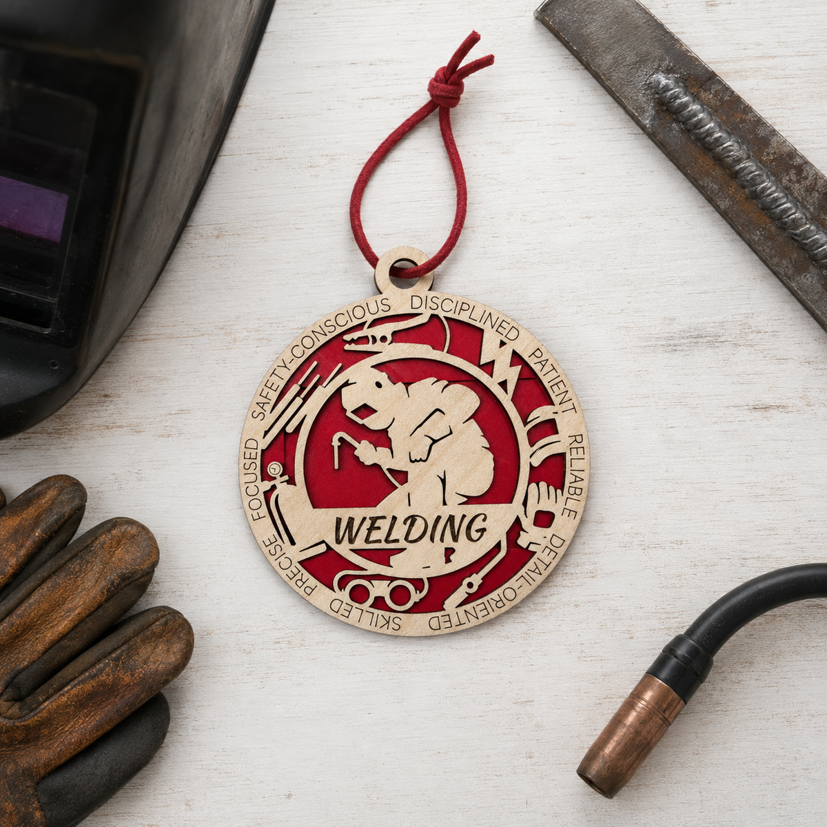 Welder Gift Card Holder | Welding Gift for Him or Her | Handmade Wood