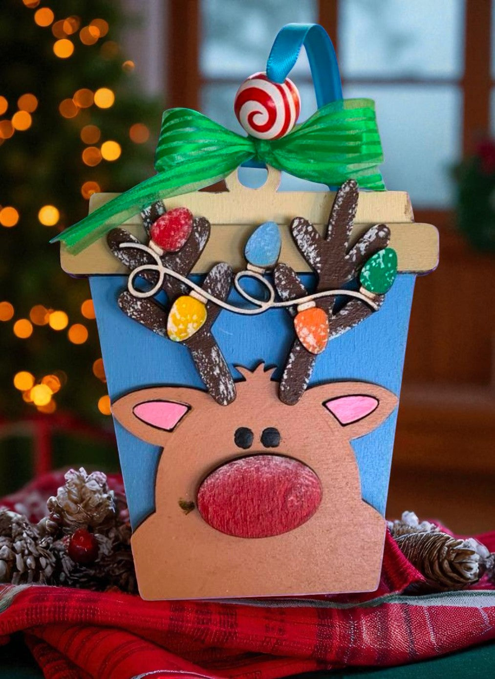 Handmade Christmas Gift Card Holders β Holiday Wooden Ornament Style β Reindeer, Gingerbread, Santa, Snowman, Elf