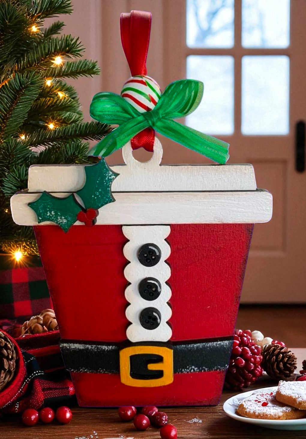 Handmade Christmas Gift Card Holders β Holiday Wooden Ornament Style β Reindeer, Gingerbread, Santa, Snowman, Elf