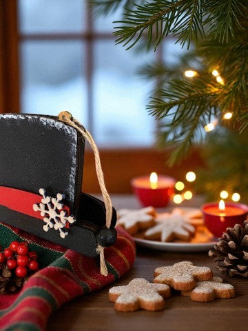 Snowman Hat Gift Card Holder – Rustic Wooden Christmas Gift Idea