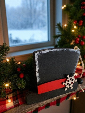 Snowman Hat Gift Card Holder – Rustic Wooden Christmas Gift Idea