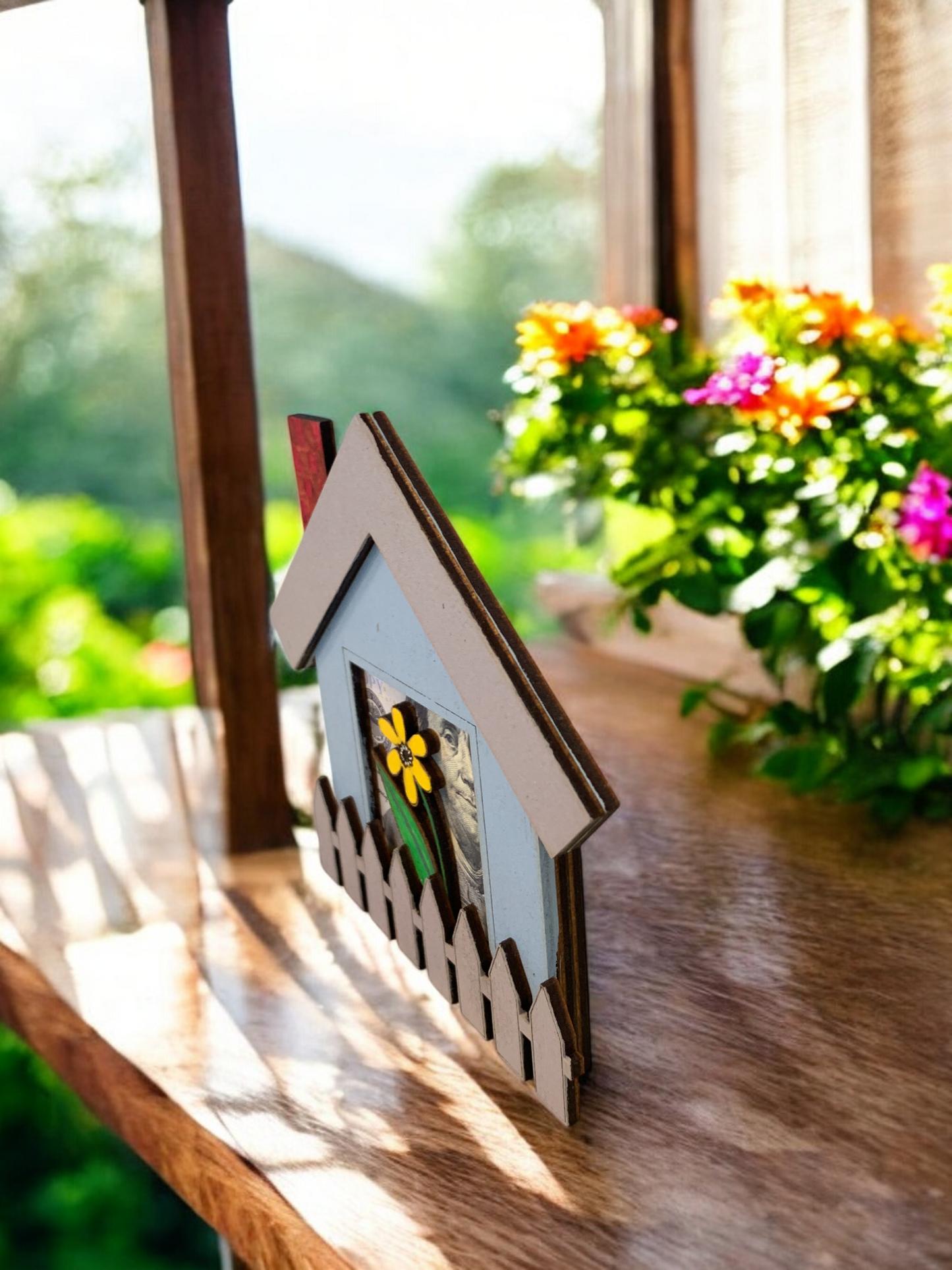 Wood House Gift Card Holder – Handmade New Home Gift Idea for Realtors & Housewarming