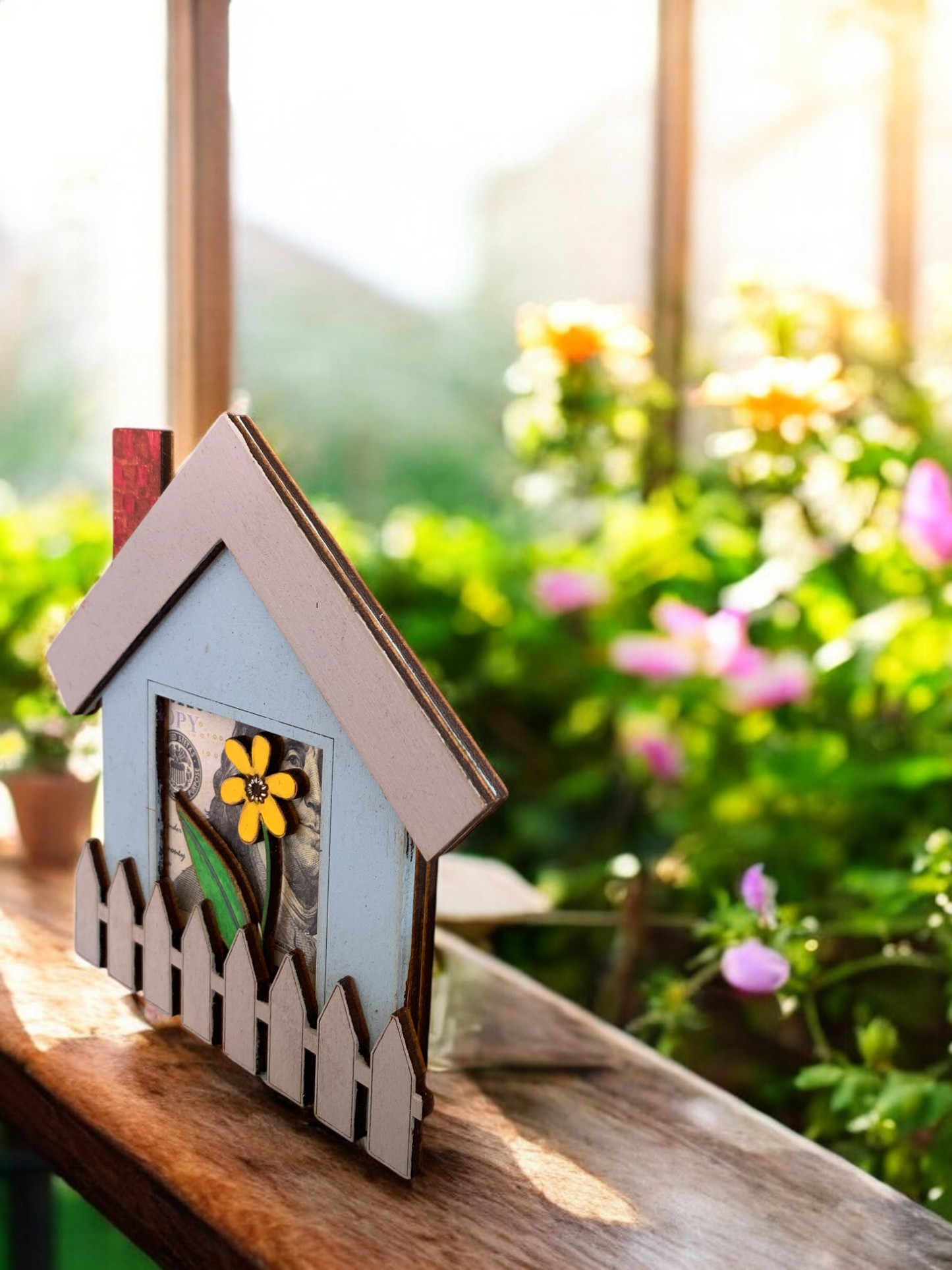 Wood House Gift Card Holder – Handmade New Home Gift Idea for Realtors & Housewarming