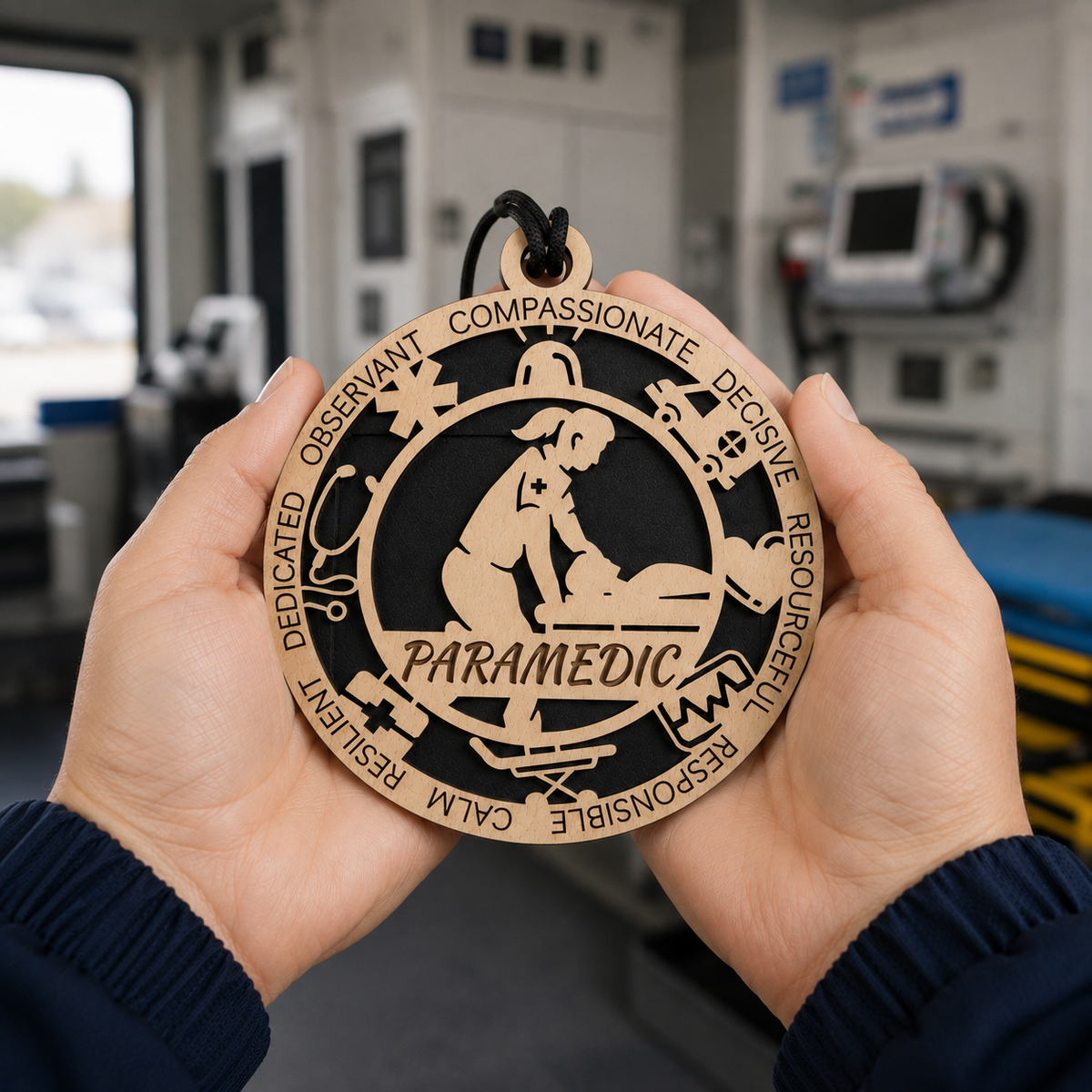 Personalized Paramedic Gift Card Holder | Paramedic Gift | Handmade Wood