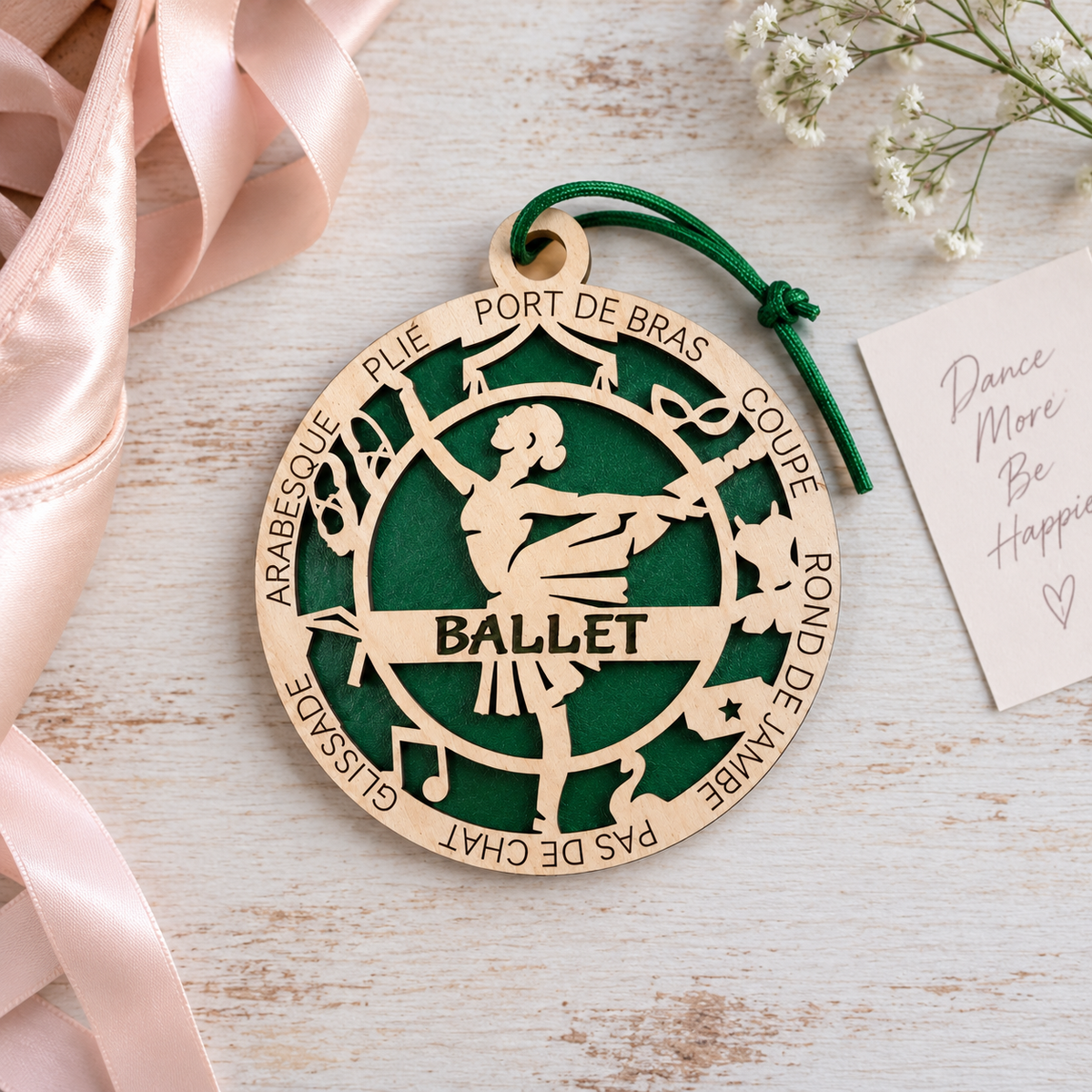 Ballet Gift Card Holder | Personalized Wood Medallion | Handcrafted