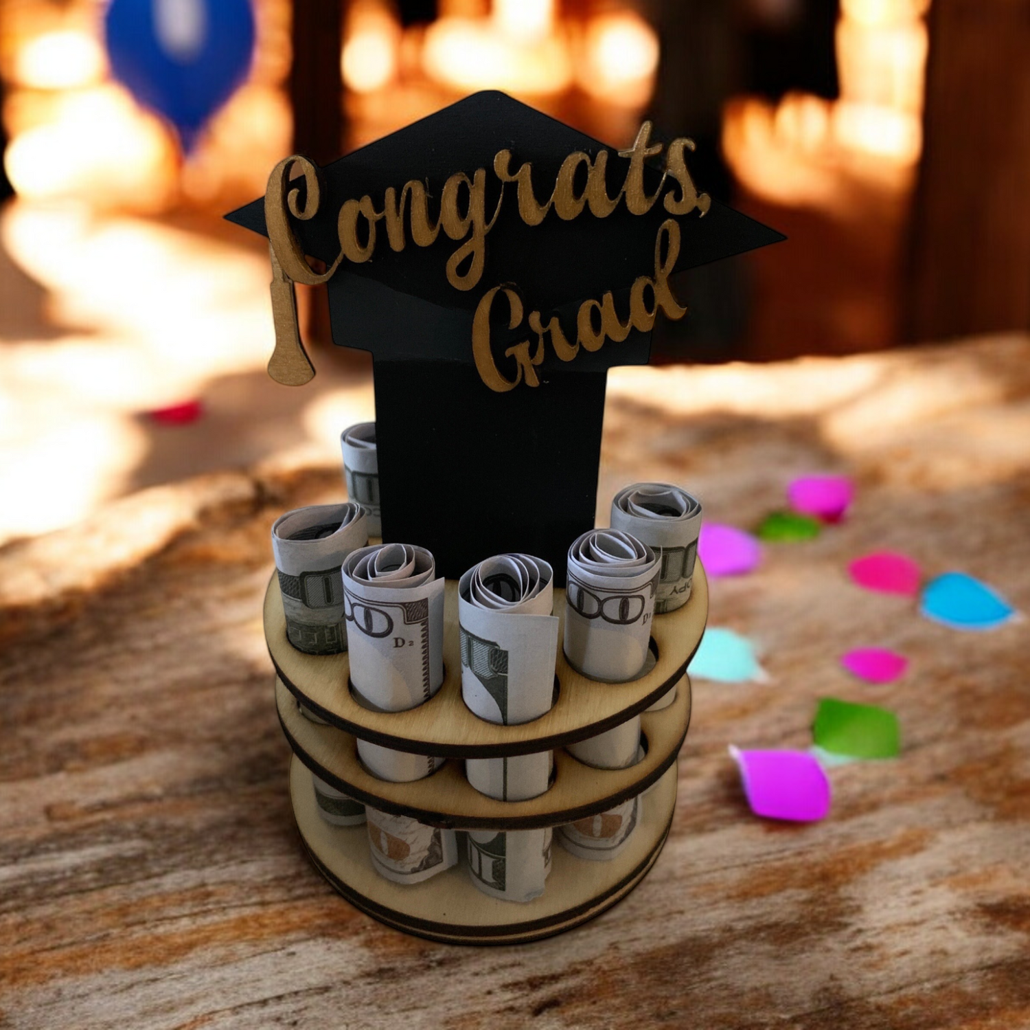 graduation money tree gift, gifting cash idea