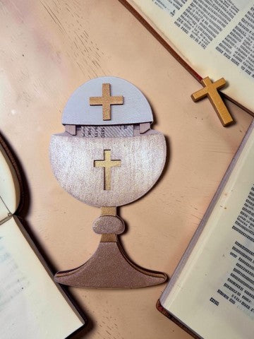 First Communion Gift Card Holder – Communion Chalice Gift – Religious Gift Card Holder – Catholic Communion Gift