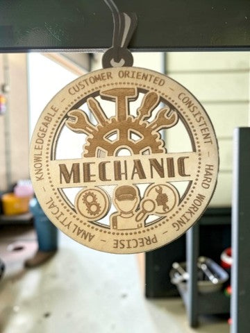 Mechanic Gift Card Holder | Personalized Mechanic Medallion