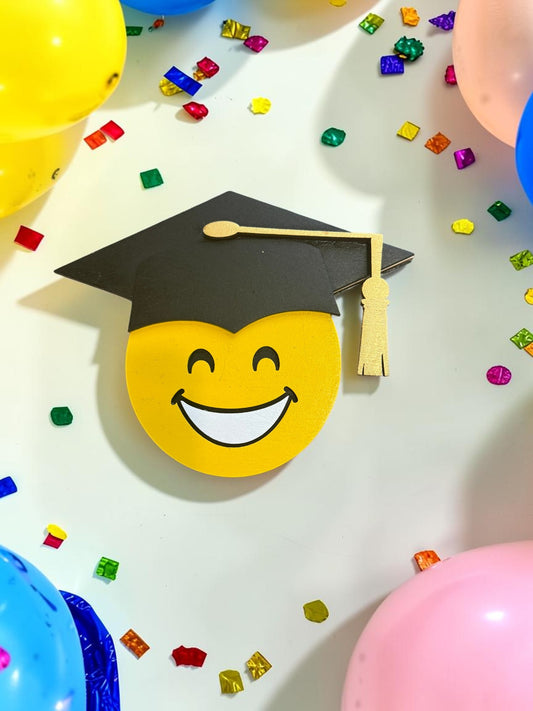 Graduation Happy Face Gift Card Holder – Hidden Gift Card Reveal – Premium Graduation Gift – Fun Graduation Gift Idea