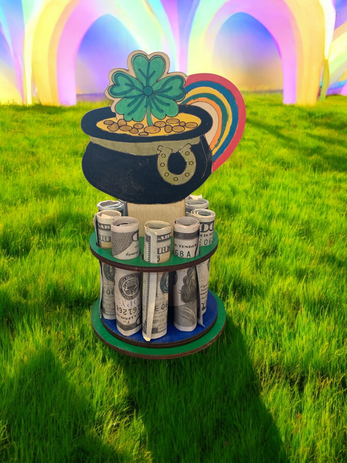 St. Patrick’s Day Money Tree – Wooden Cash Gift Display