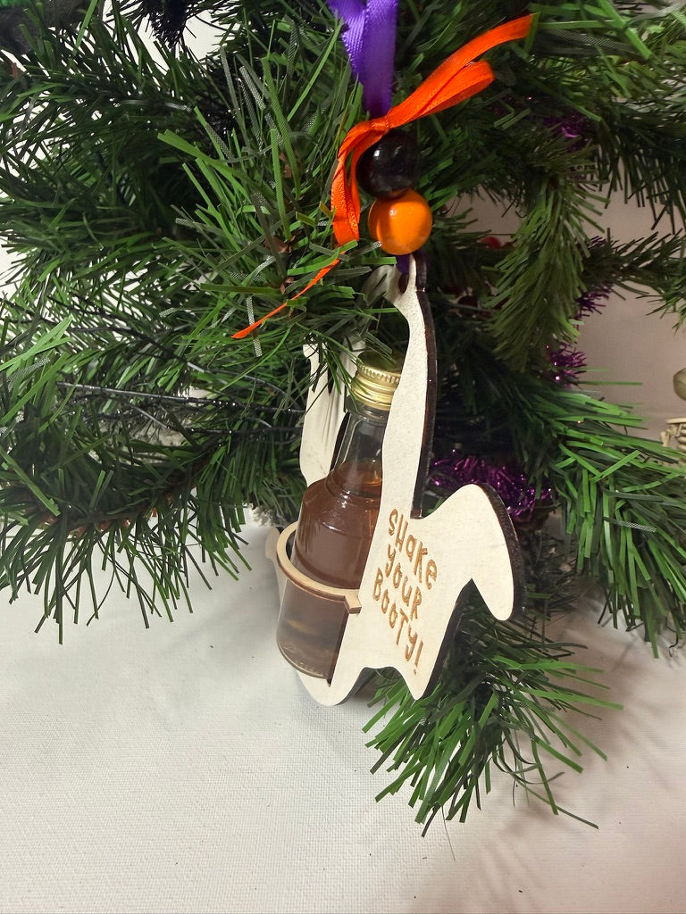 Ghost Mini Liquor Bottle Holder | Halloween Gift | Handmade Wood Ornament