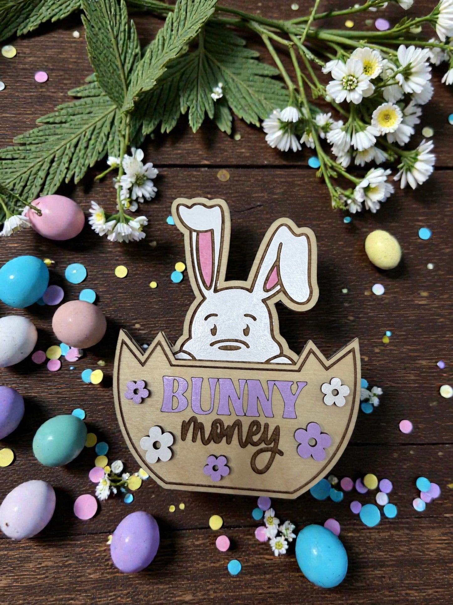 Bunny Money Gift Card Holder – Easter Bunny Wooden Gift Card Holder