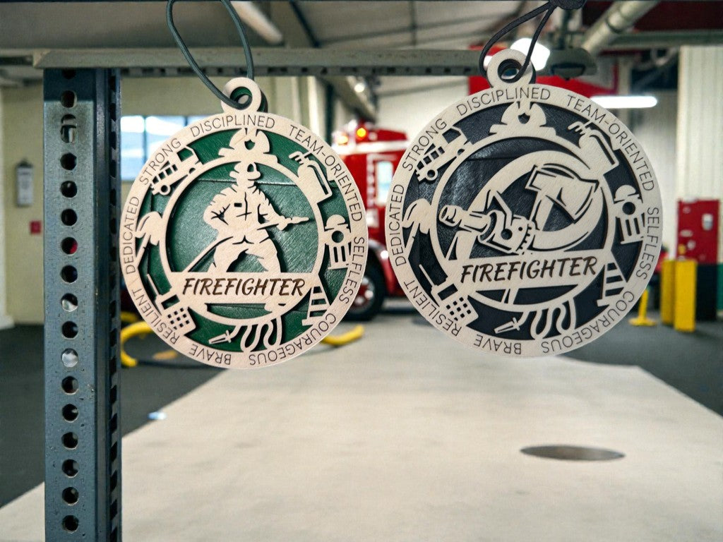 Firefighter Gift Card Holder | Personalized Firefighter Appreciation Medallion