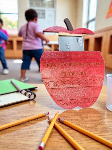 Apple Gift Card Holder – Teacher Gift Card Holder – Teacher Appreciation Gift – End of Year Gift