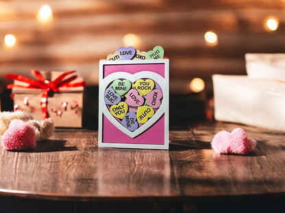 Valentine Gift Card Holder – Sliding Wooden Heart Design