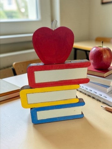 Apple Books Gift Card Holder – Teacher Gift Card Holder – Teacher Appreciation Gift – End of Year Teacher Gift
