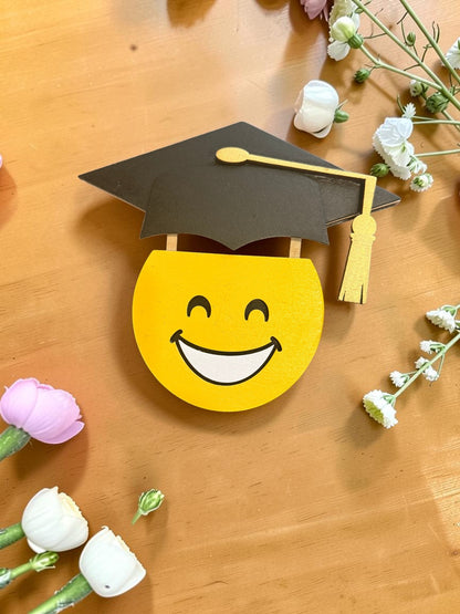 Graduation Happy Face Gift Card Holder – Hidden Gift Card Reveal – Premium Graduation Gift – Fun Graduation Gift Idea