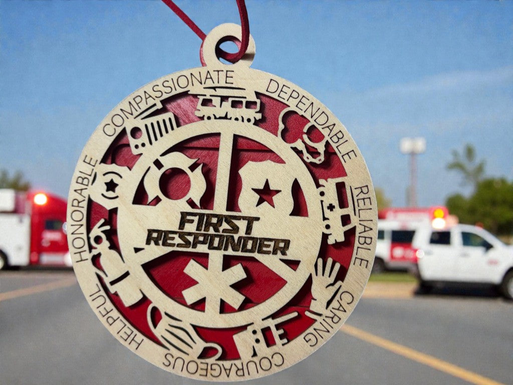 First Responder Gift Card Holder | Personalized First Responder Appreciation Medallion