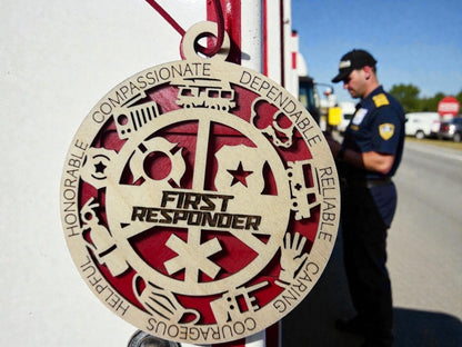 First Responder Gift Card Holder | Personalized First Responder Appreciation Medallion