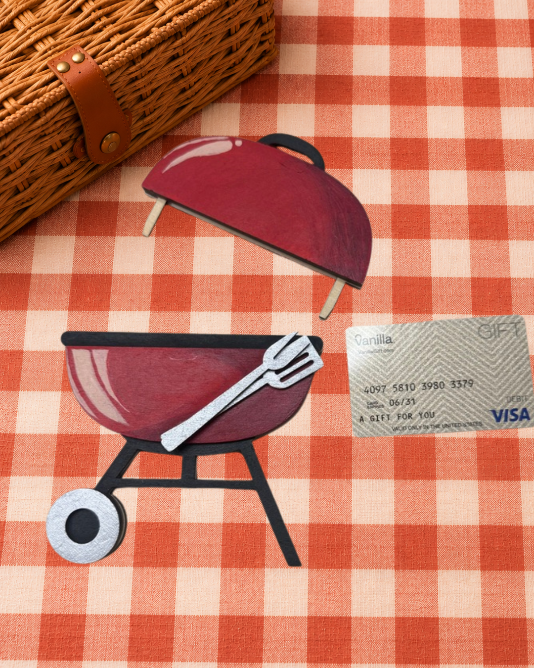BBQ Grill Gift Card Holder — Father's Day Gift for the Grill Dad