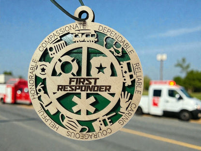 First Responder Gift Card Holder | Personalized First Responder Appreciation Medallion