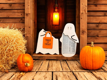 Halloween Ghost Gift Card Holder – Trick or Treat Wooden Gift Card Holder